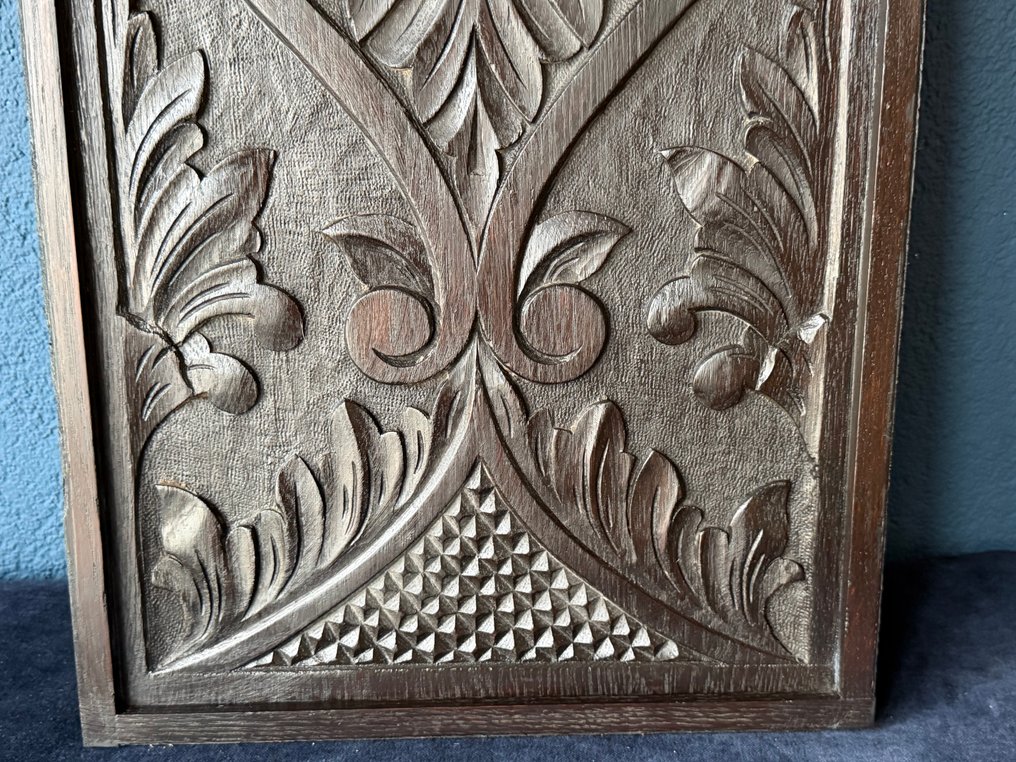 Dekorativt ornament - Frankrig - Neo Gotisk træudskæring #4.3