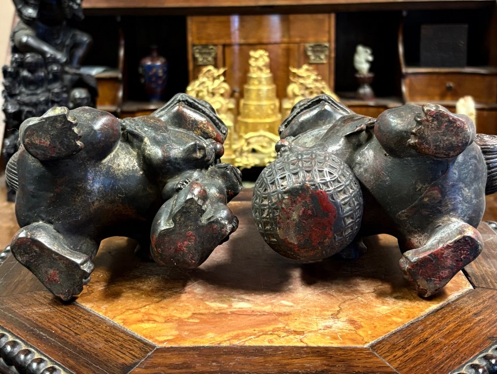 Installer les chiens foo - Bronze - Chine - Fin du XXe siècle #4.3