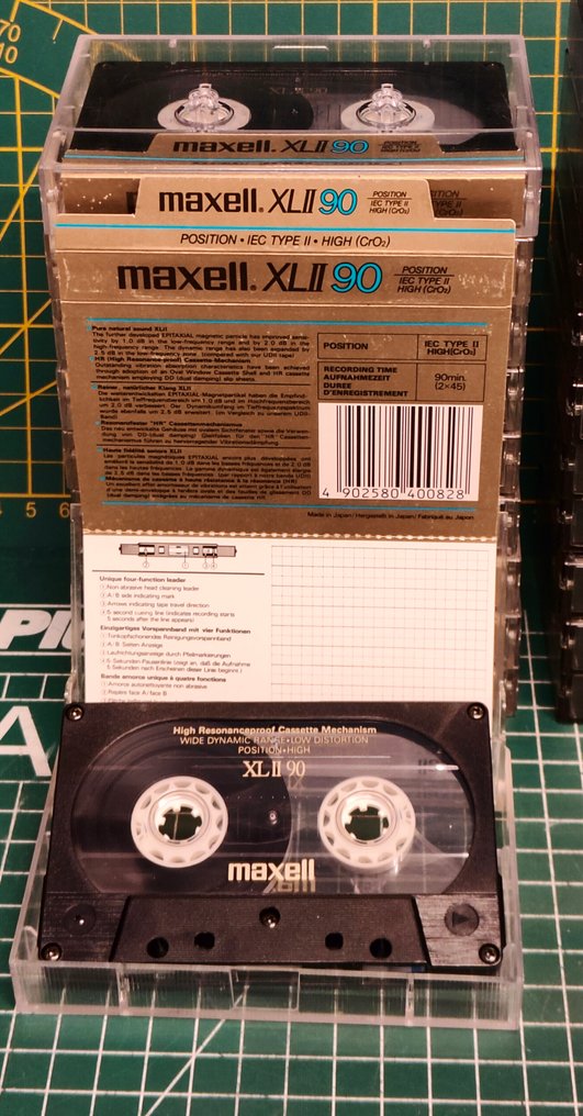 Maxell - XL II，XL II S 型号，镀铬黑/金 空白录音带 #3.2
