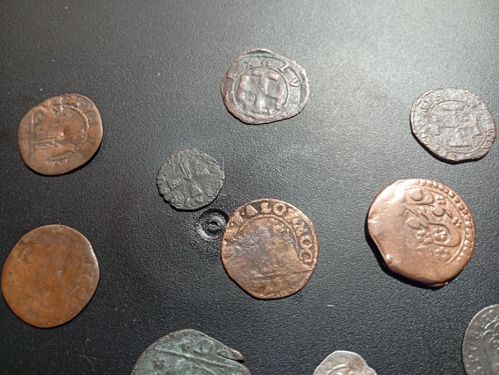 意大利, 奥斯曼. Lotto 12 monete epoca medievale  (没有保留价) #4.3