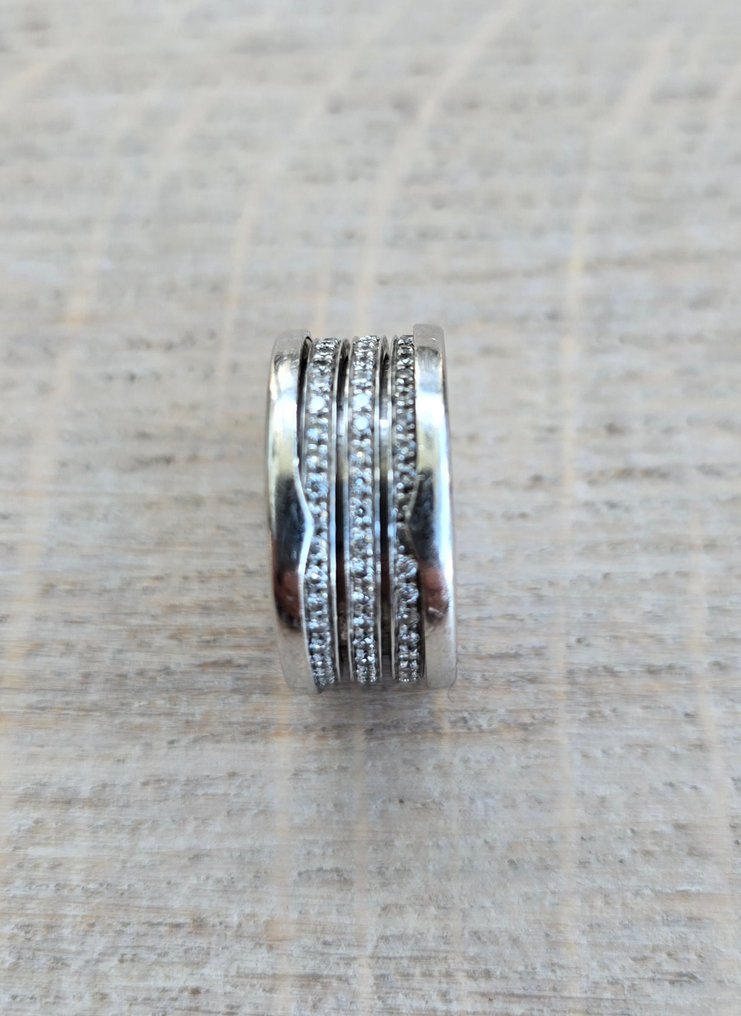 Bvlgari - 戒指 - B.zero 1 - 18 克拉 白金 -  1.30ct. tw. 鉆石 (天然)  - 鉆石 #1.0