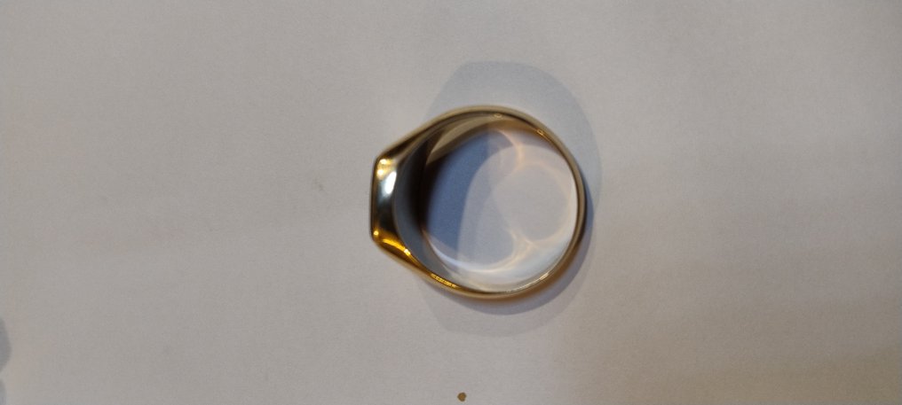 Δαχτυλίδι με σφραγίδα - 14 καράτια Κίτρινο χρυσό Όνυχας - Χρυσά δαχτυλίδι (585) #2.1