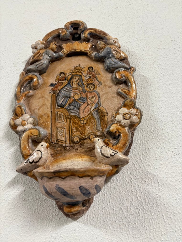 Κολυμβήθρα αγιασμού - 1950-1960 - Μαντόνα με Βρέφος - 33,5 εκ. #2.1