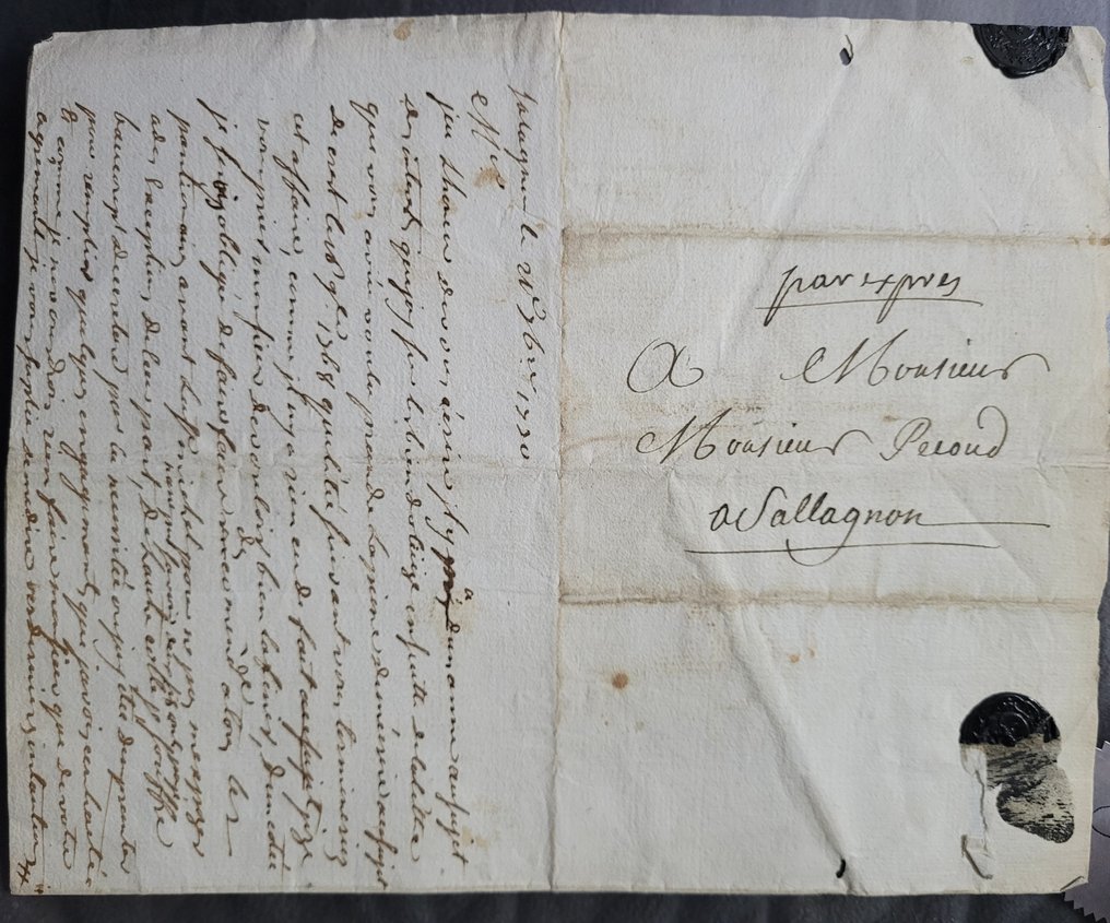 Louis de Bourbon, duc de Caderousse, prince du sang. - Lettre autographe signée. Duc de Caderousse. - 1768 #1.0