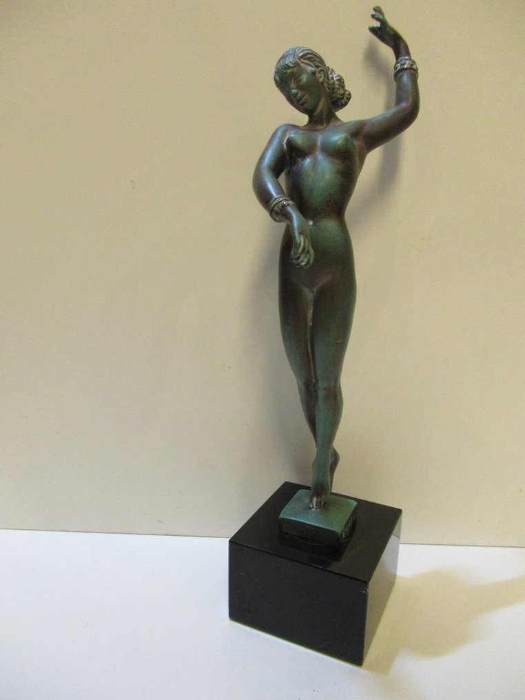 Guerbe - Le Verrier - Γλυπτό, La Bohème - 28 cm - Λευκό μέταλλο - 1940 #2.1