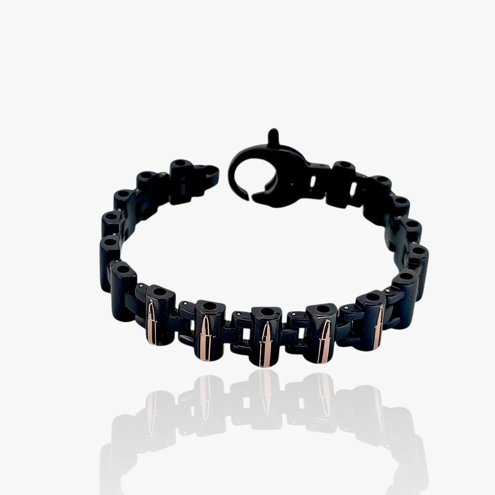 18 ct. - Oțel, Aur roz - Brățară - Artizanal #1.0