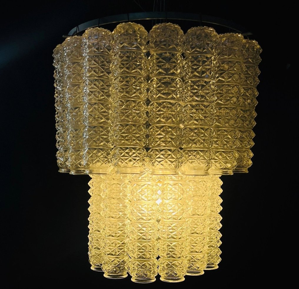 Κρεμαστό φωτιστικό - Γυαλί, Μέταλλο #1.0