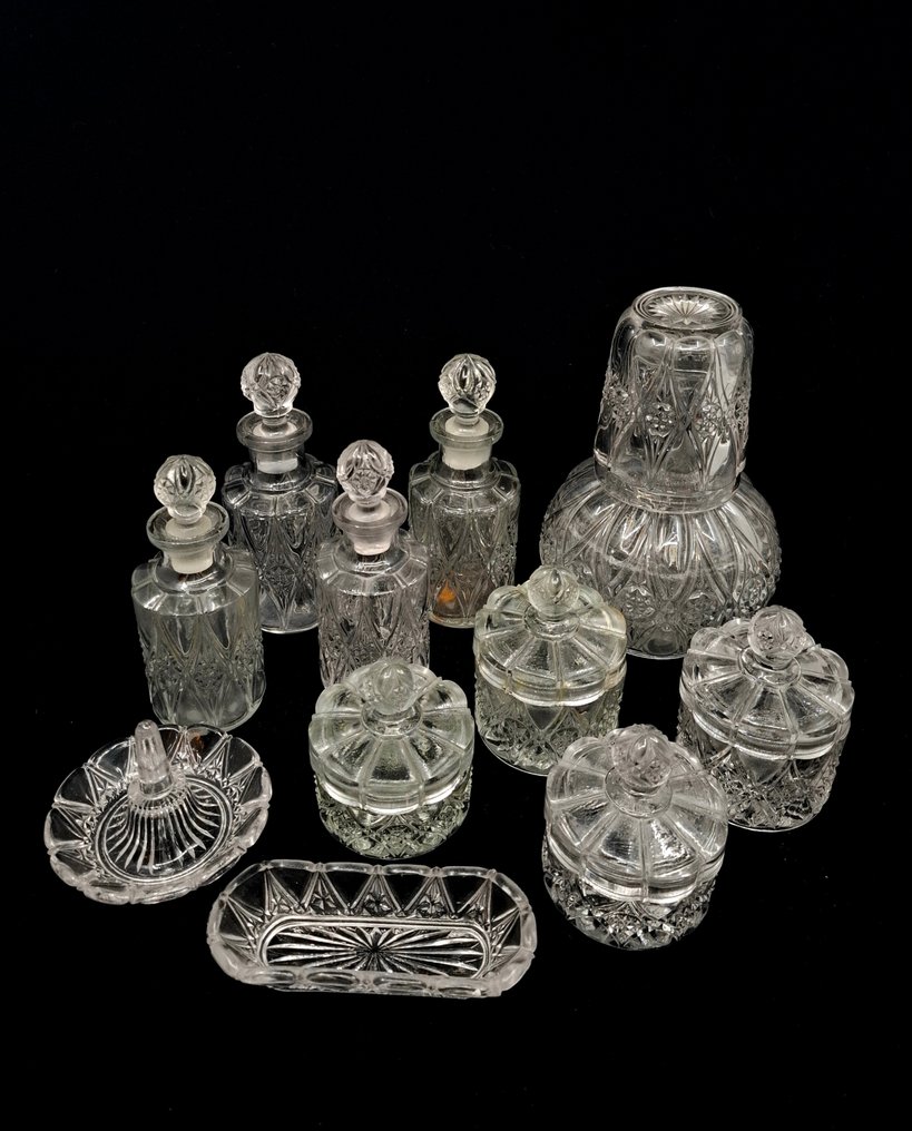 藝術裝飾 馬桶套裝 (12) - Verreries de Scailmont Manage - 玻璃 - 签名的 #1.0