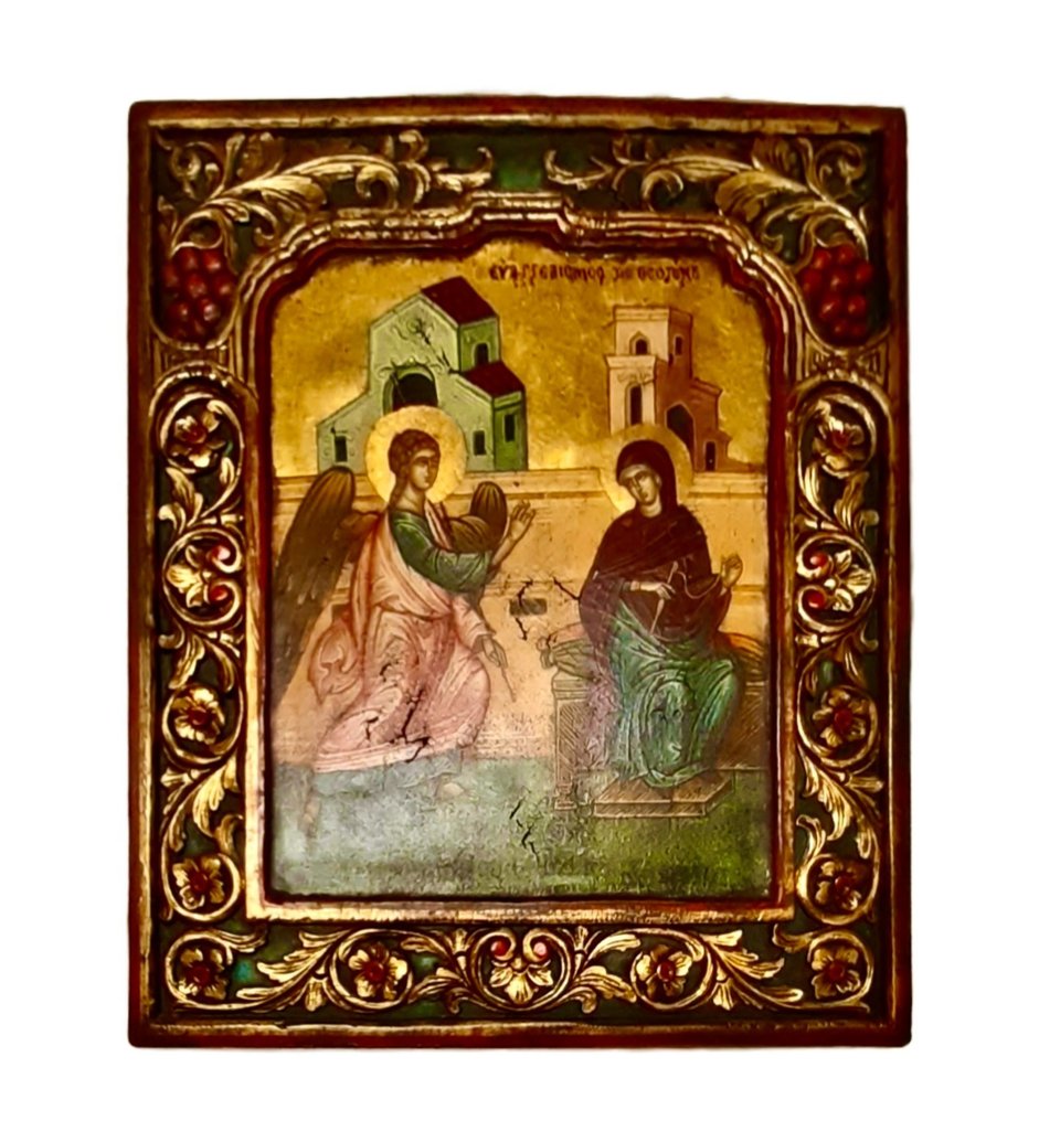 Εικόνα - Αγγελία - Ξύλο - Χειροποίητη ζωγραφιά - XL - 46,4 x 56,5 εκ. #1.0