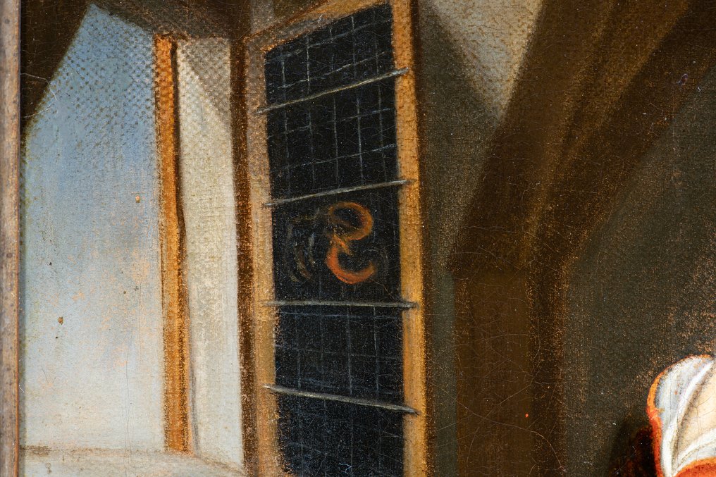 Nicolaes Maes (1632-1693) Naar Gerrit Dou (1613-1675), Attribué(e) à - Goed Bericht (NO RESERVE) #4.3