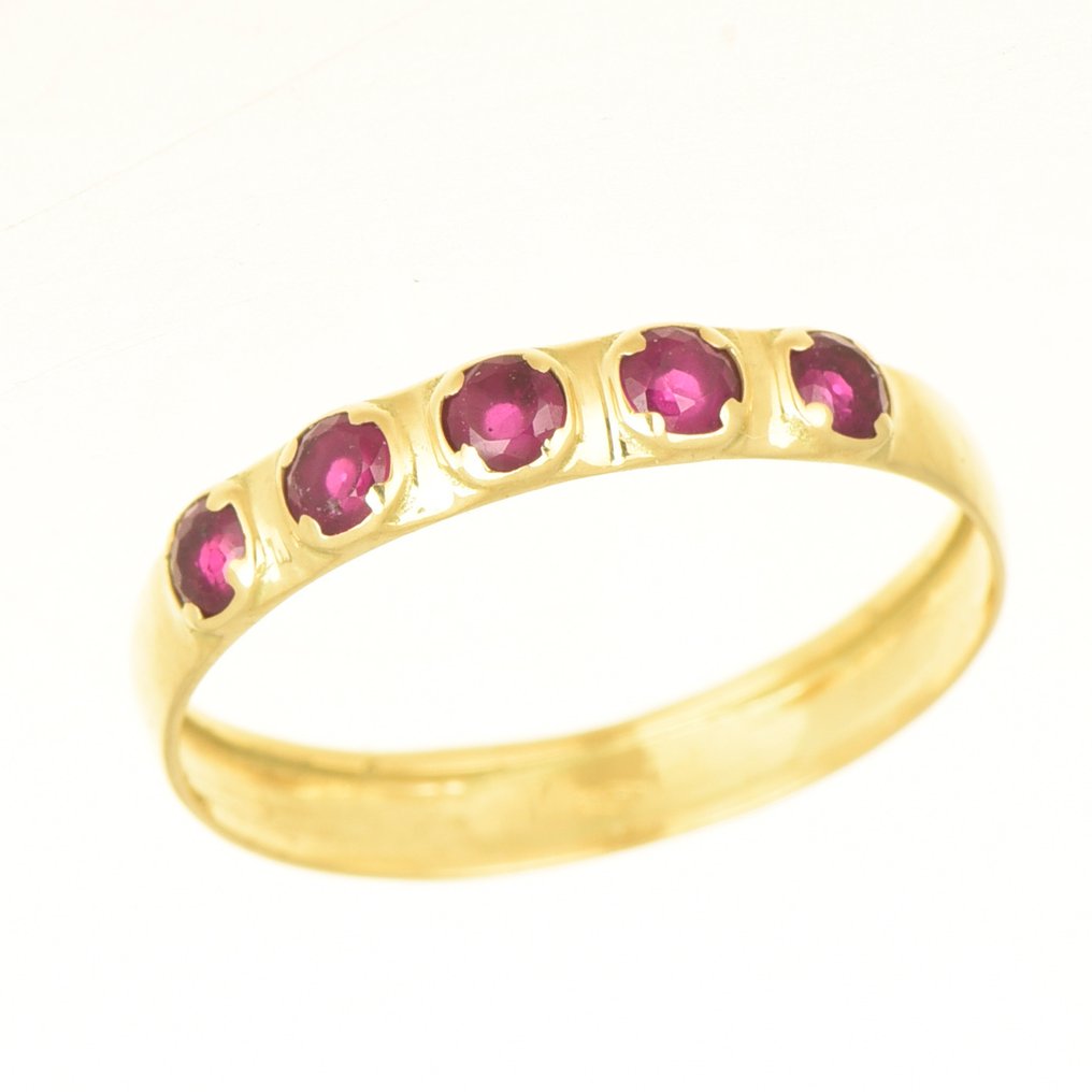 Sans prix de réserve - Bague - 14 carats Or jaune Rubis #1.0