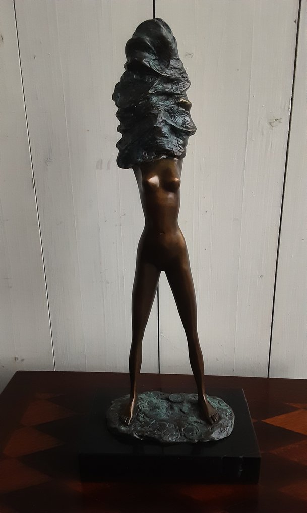 Nick - Nick - Statue, Naakte vrouw - 36 cm - Bronze #1.0
