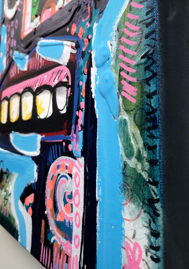 Denis OSSO (1965) - FACE TO FACE - unique original - avec châssis deep edge #4.3