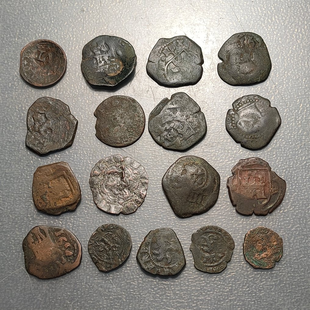 Espanha. Lote de 17 monedas (Sem preço de reserva) #1.0