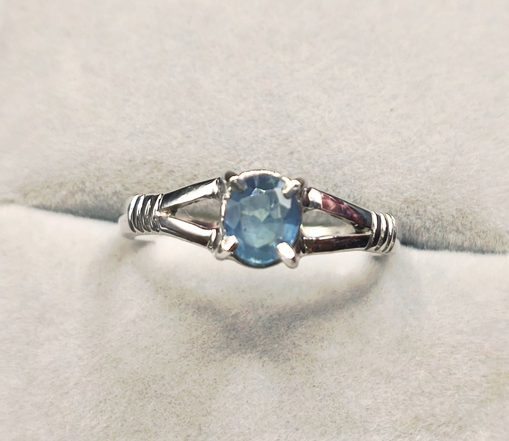 Δαχτυλίδι - Ινδονησία Σαπφειρένιο ασημένιο δαχτυλίδι  (χωρίς τιμή ασφαλείας) #1.0