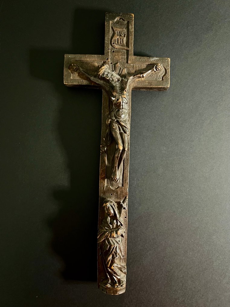  Λειψανοθήκη - Ξύλο - 1750-1800 - σταυρός λειψάνων  #1.0