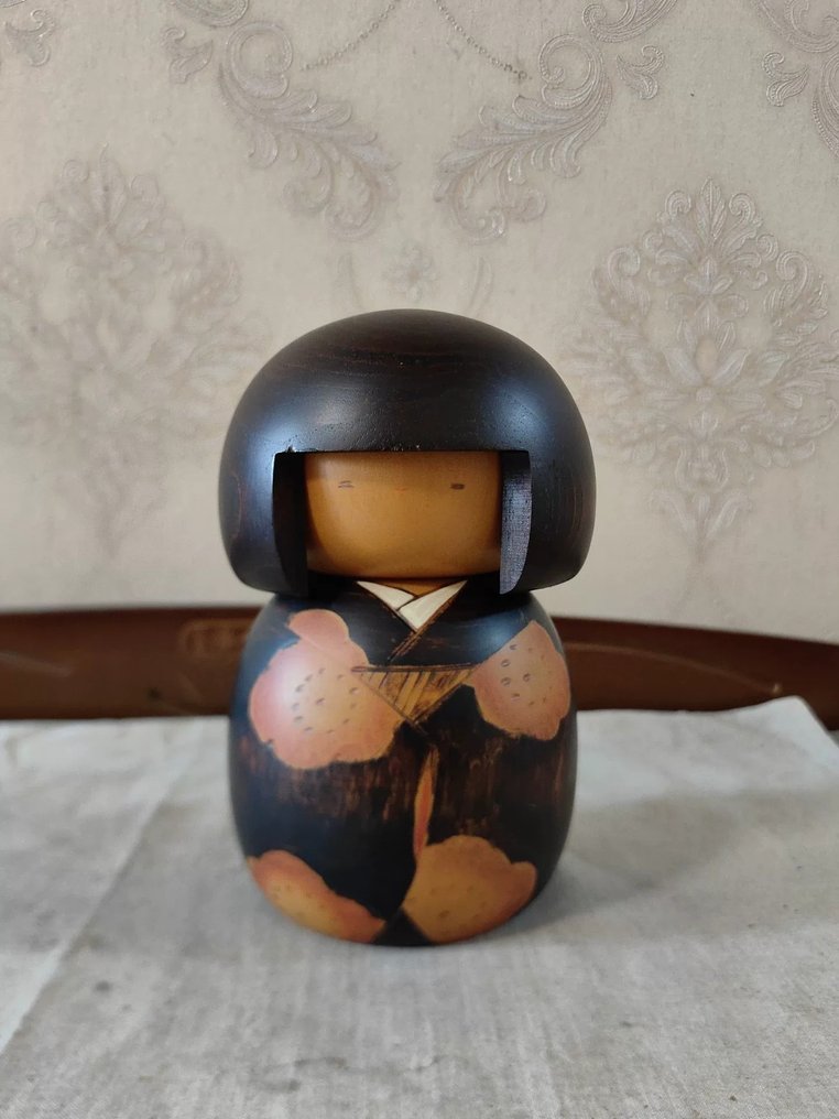 Γλυπτό, Kokeshi dollsこけし,Author: Usaburo, hand-carved - 15 cm - Ξύλο #1.0