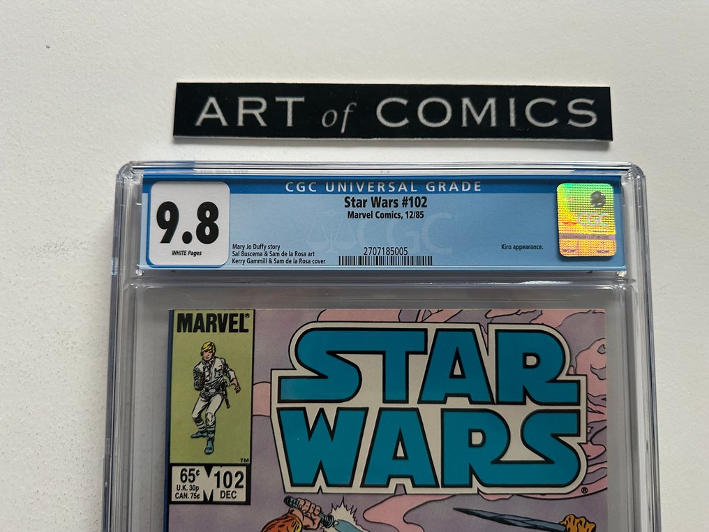 Star Wars #102 - Kiro Appearance - CGC 9.8 - 1 Graded comic - Πρώτη έκδοση - 1985 #2.1
