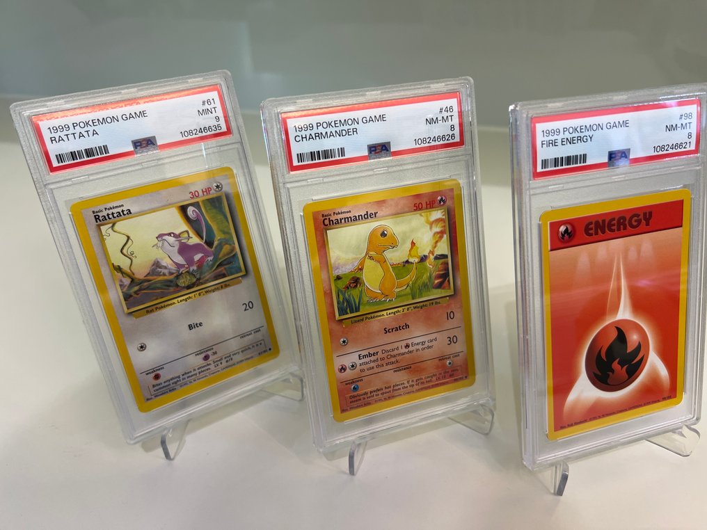 Pokémon - 3 Graded card - PSA 9 - WOTC #1.0