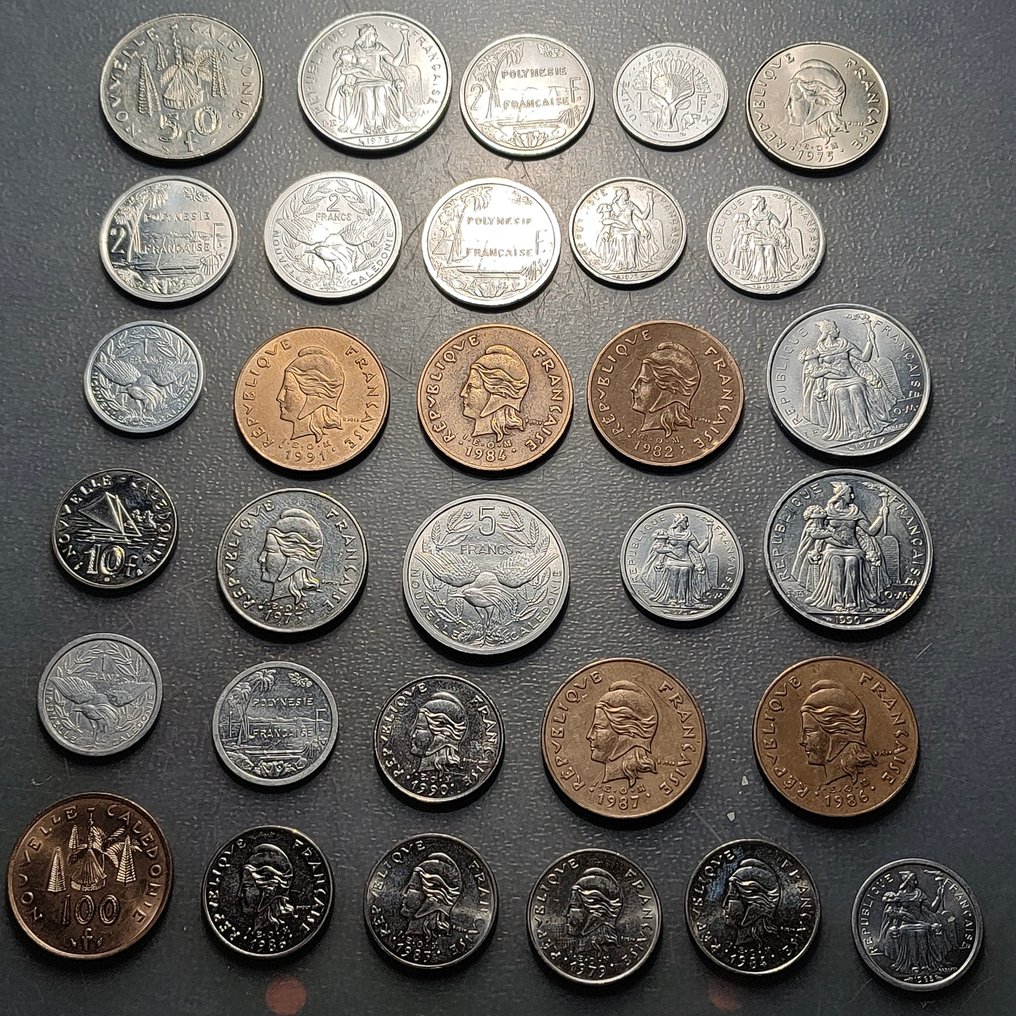Colonie francesi. Lote de 31 monedas  (Senza prezzo di riserva) #1.0