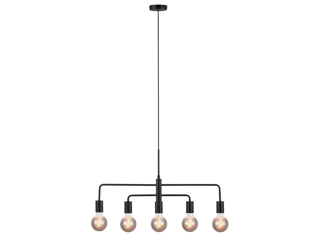 Nordlux - 吊顶灯 - Nordlux Gloom – 优雅五灯黑色吊灯 - 金属 #1.0