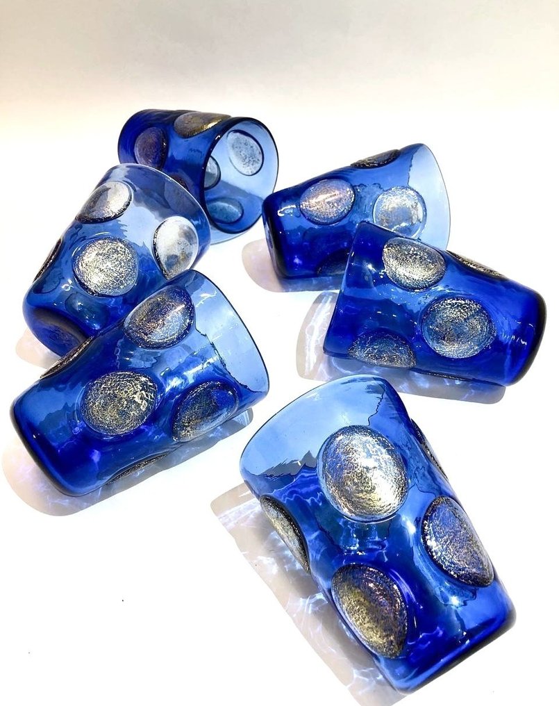 Ribes Atelier - Mariana Iskra - Υπηρεσία ποτού (6) - ΔΩΡΕΑΝ ΑΠΟΣΤΟΛΗ ΖΩΝΗ € - Γυαλί Murano - φτιαγμένο από έναν άνδρα στη Βενετία #1.0