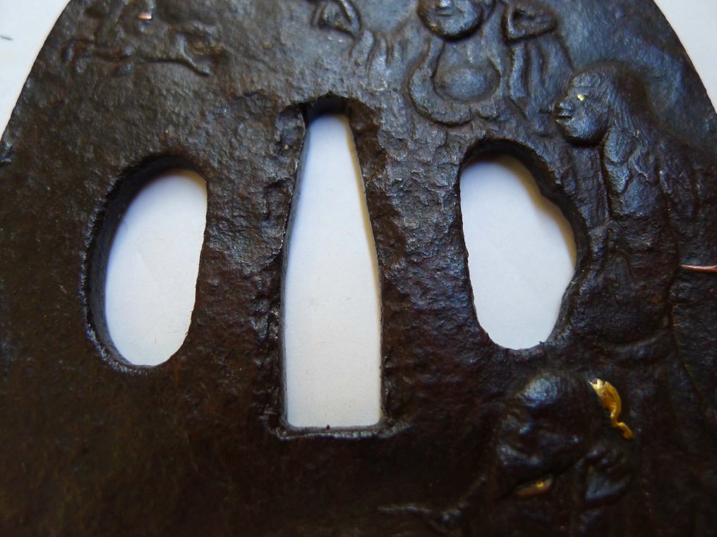 美丽的武士祭司团体图案大铁锤 - 日本 - 江戶時代中期 #2.1