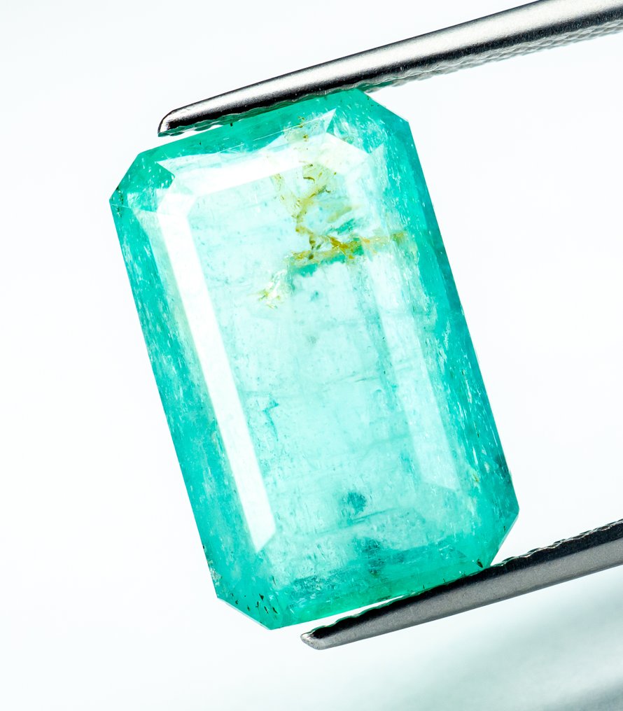 没有保留价 祖母绿 - 10.14 ct - Bellerophon 宝石实验室 - 蓝绿色(轻油) #1.0