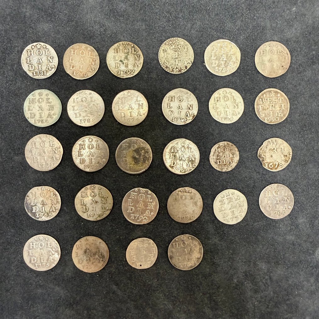 荷兰， 省份硬币 Stuiver Lot 1731 stuks  (没有保留价) #1.0
