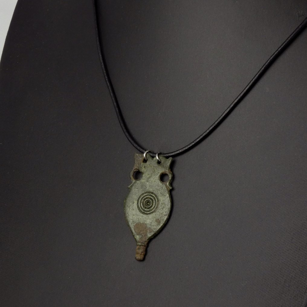 Romersk antik Pelta amulet vedhæng  (Ingen mindstepris) #1.0