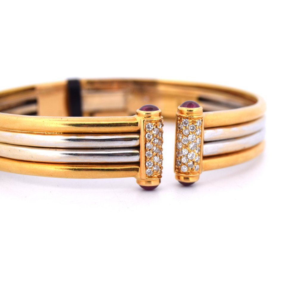 Piaget - 手鈪 - 18 克拉 黃金 -  1.50ct. tw. 鉆石 (天然)  - 紅寶石 - 签署于 'PIAGET' #2.1