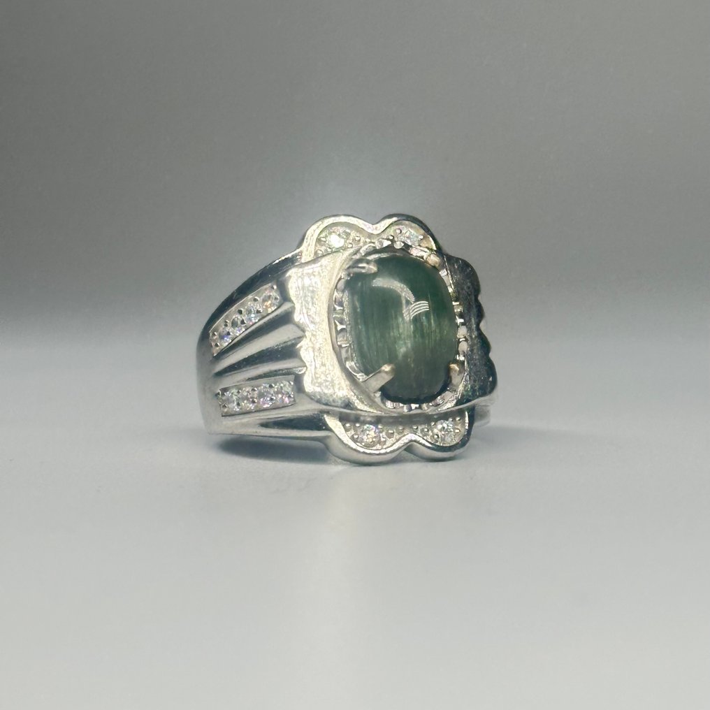 沒有保留價 - 戒指 925纯银 貓眼石（金綠寶石） #3.2