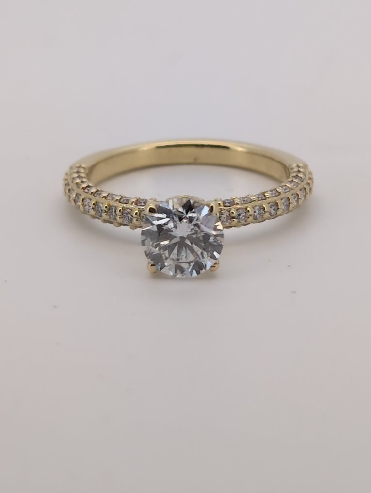 Δαχτυλίδι αρραβώνων - 14 καράτια Κίτρινο χρυσό -  1.02ct. tw. Διαμάντι (Φυσικό) - Διαμάντι #1.0