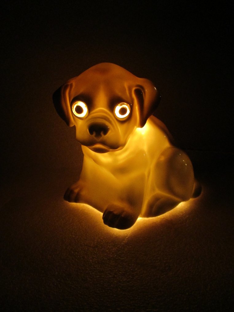 灯具 - 艺术装饰风格的香水瓶。狗，约1935年的德国瓷器。 #3.2