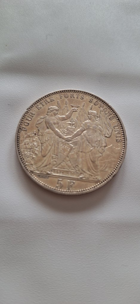 瑞士. 5 Francs 1876 / Lausanne Shooting Festival #4.3