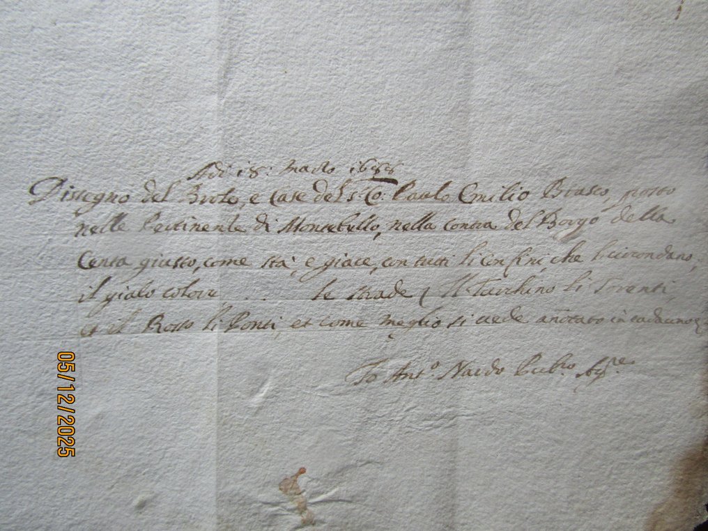 anonimo - Cabreo acquerellato secolo XVII Montebello vicentino Vicenza - 1688 #2.1