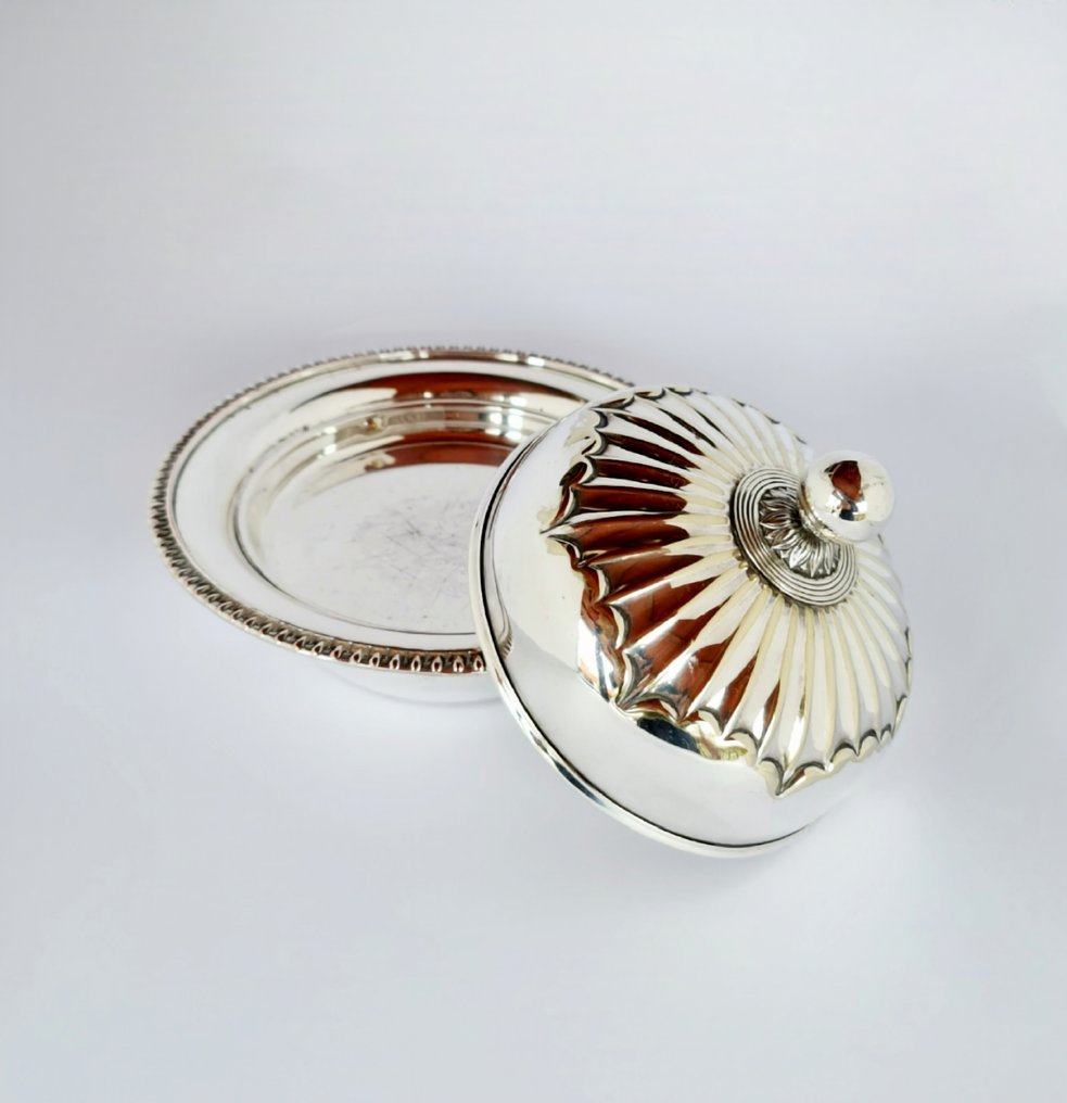 Πιάτο βουτύρου - Antique Devon Industria Argentina Silver Plated Butter Dish - Επάργυρο #1.0