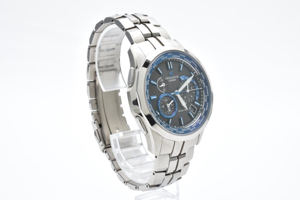 Casio - Oceanus Multiband 6 Radio Controlled Solar Chronograph Titanium World Time Men’s Watch - Sem preço de reserva - OCW-S1400 - Homem - 2010-2020  #2.1