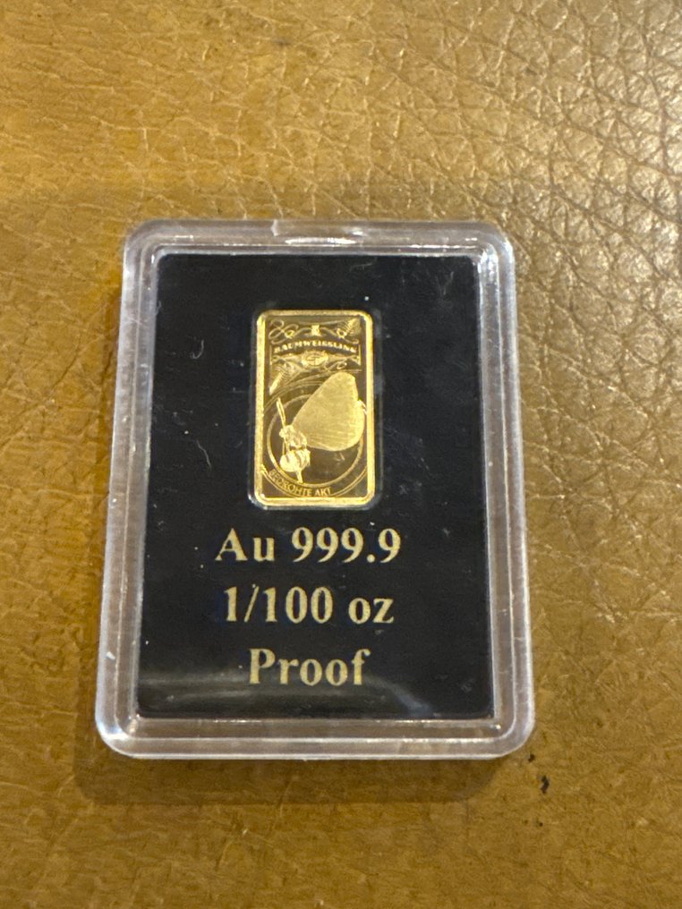 verden. Gold bar Baumweißling  , 1/100 Oz (.999)  (Ingen mindstepris) #1.0