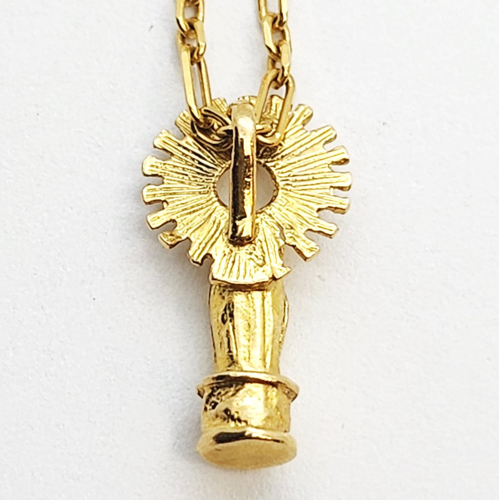 Colar com pingente - 18 K Ouro amarelo -  0.05ct. tw. #4.3