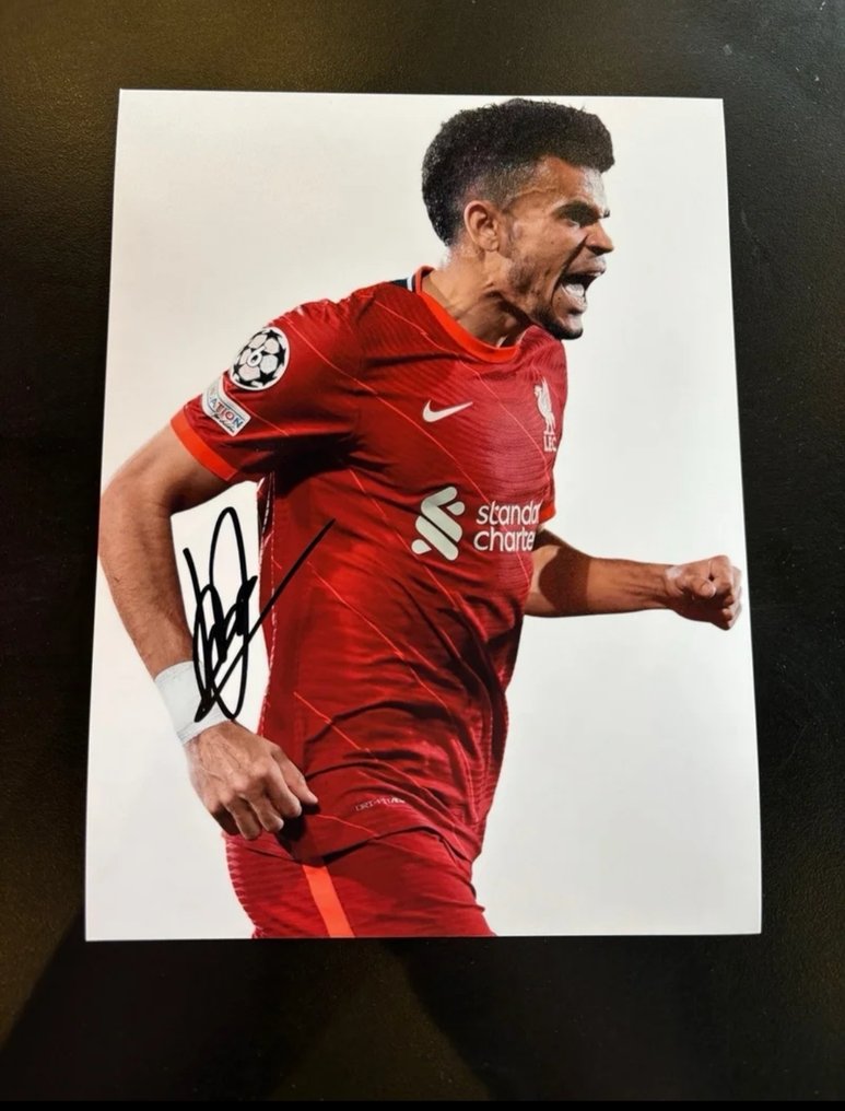Bayern Múnich, Liverpool - Luis Díaz - 由Luis Díaz签名的照片  #4.3