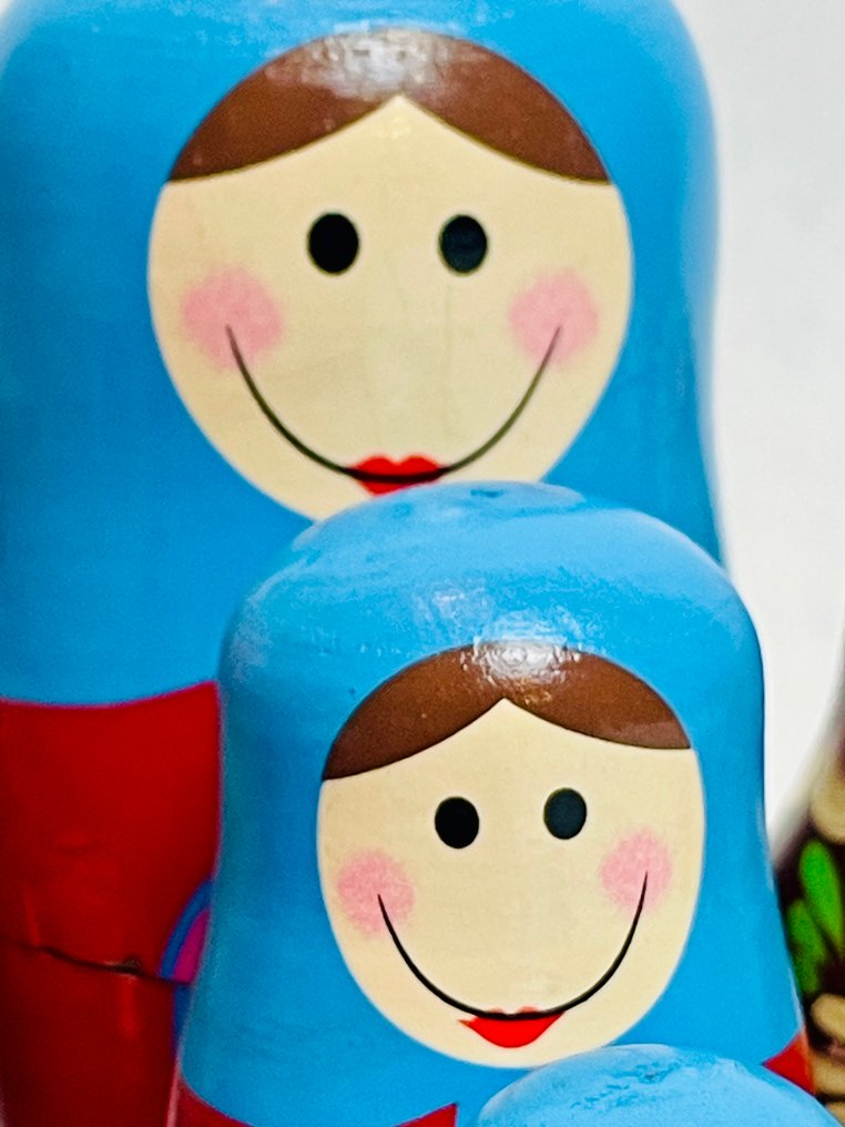 Statuetta - Russische matroesjka studie set  (27) - Legno, Paint #4.3