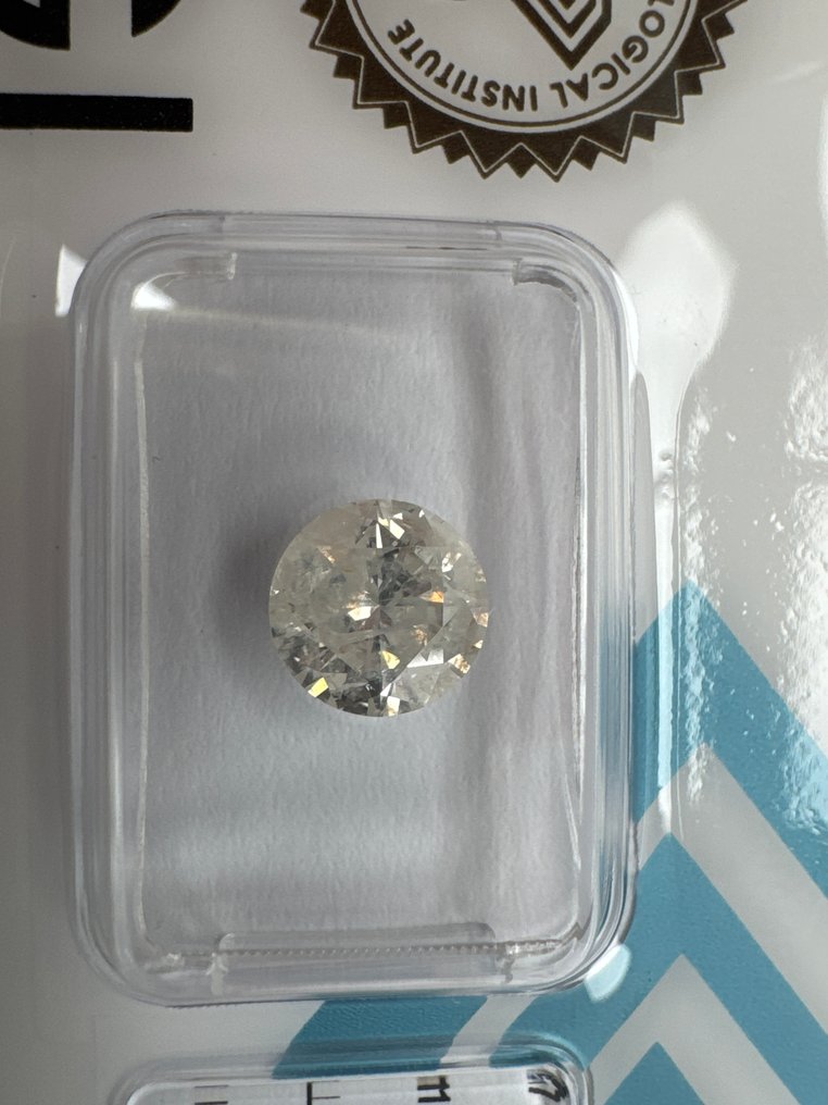 没有保留价 - 1 pcs 钻石  (天然)  - 1.72 ct - 圆形 - L - I2 内含二级 - 国际宝石研究院（IGI） #1.0