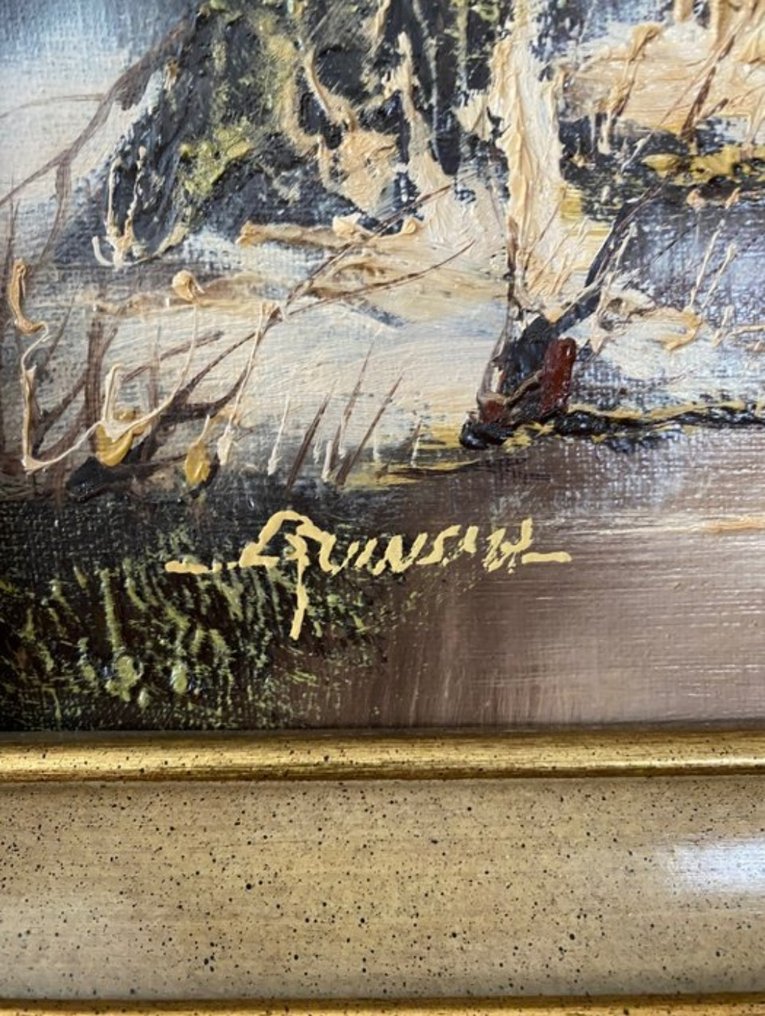 Cornelis Bruinsma (1942) - Hollands Winterlandschap #3.2