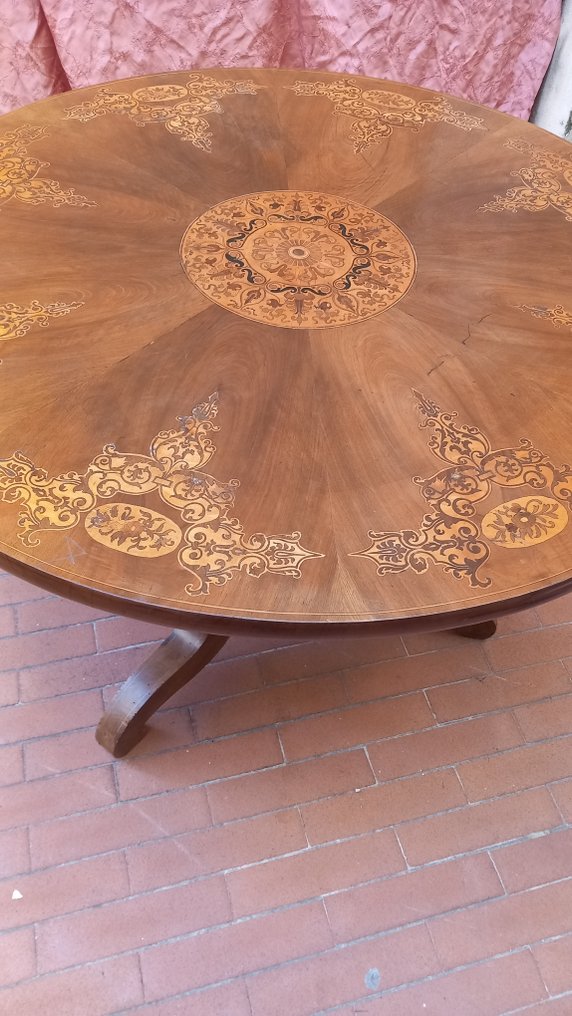 Τραπέζι πορτμπαγκάζ - Ξύλο, Walnut - Τραπέζι με καραβόπανο και διακοσμητικές επενδύσεις. #4.3