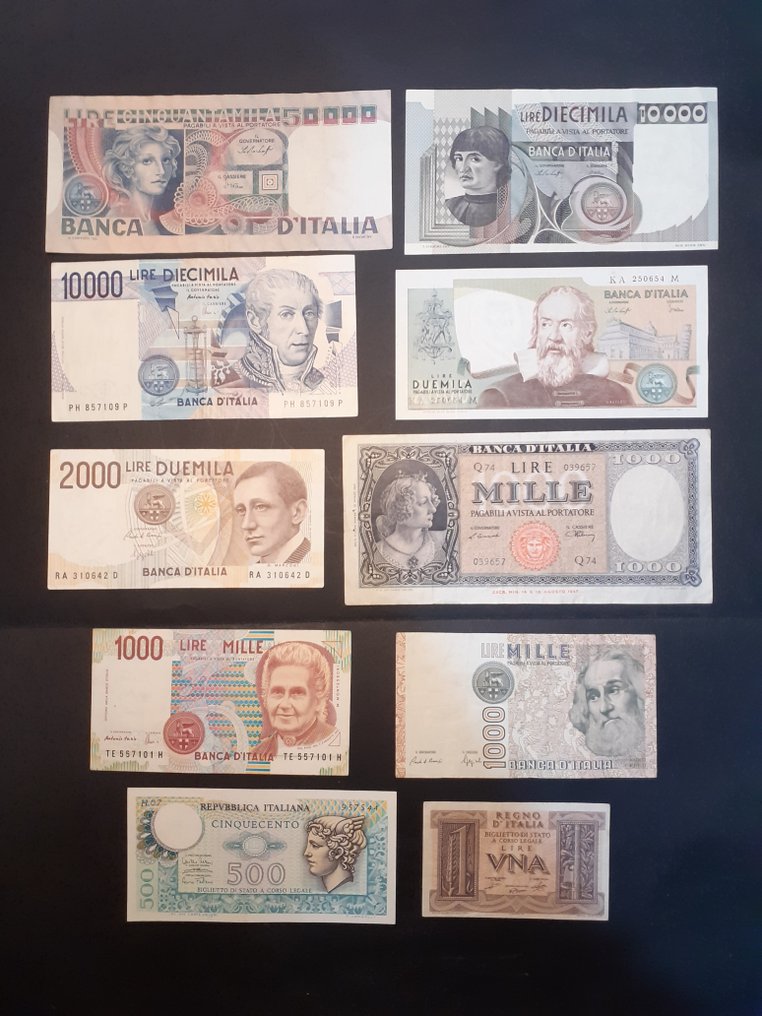 意大利. - 10 banconote Lire - anni vari  (没有保留价) #1.0