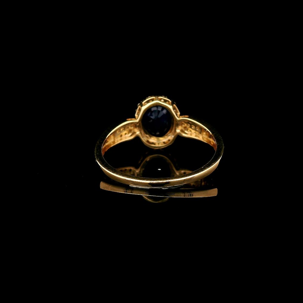 Ingen reservasjonspris - Ring - 14 karat Gull - 1.84ct. tw. Safir - Diamant #3.2