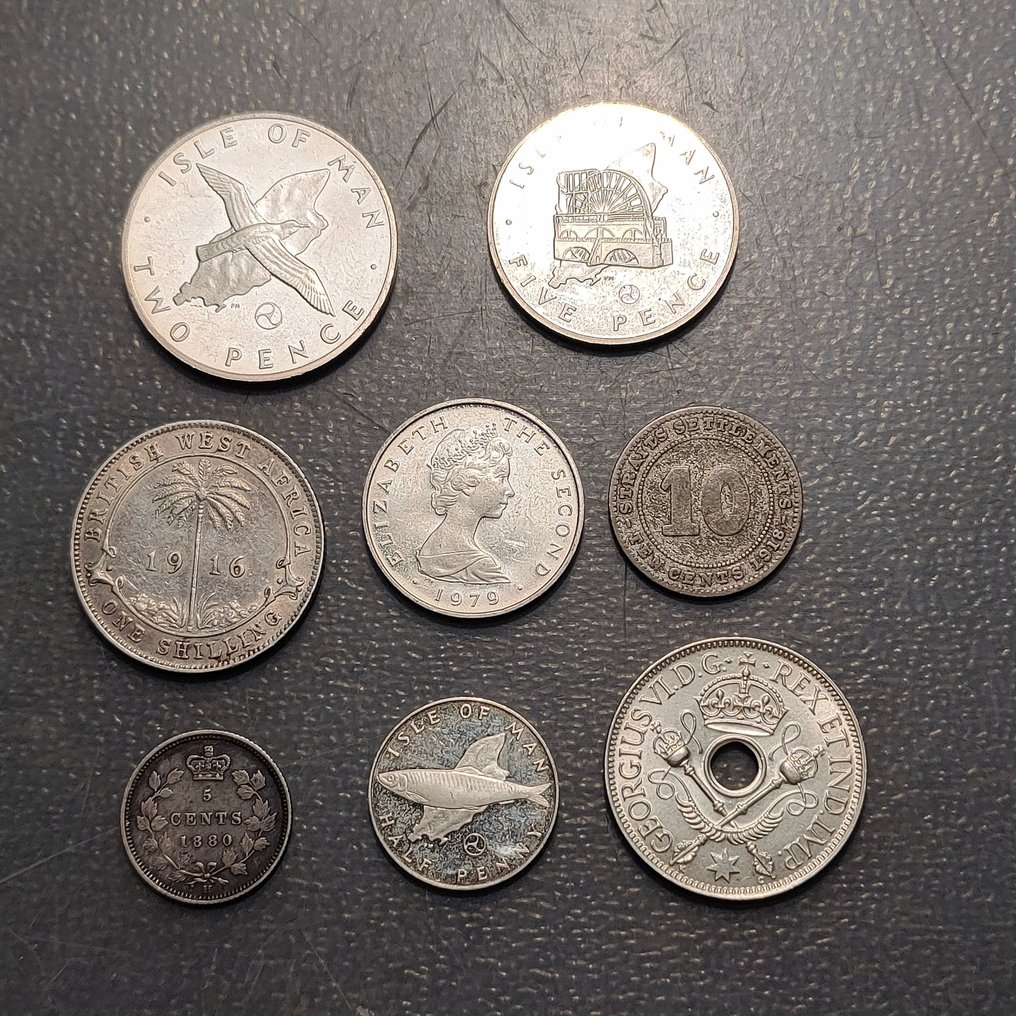 Colonies britanniche. Lote de 8 monedas plata  (Senza prezzo di riserva) #1.0