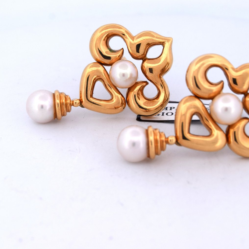 耳环 - 18K包金 黄金 珍珠 - ANNI '60 #3.2