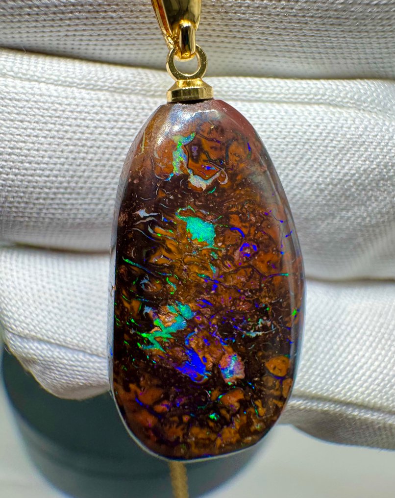 Opal wisiorek - Wysokość: 32 mm - Szerokość: 14 mm- 3.87 g - (1) #1.0